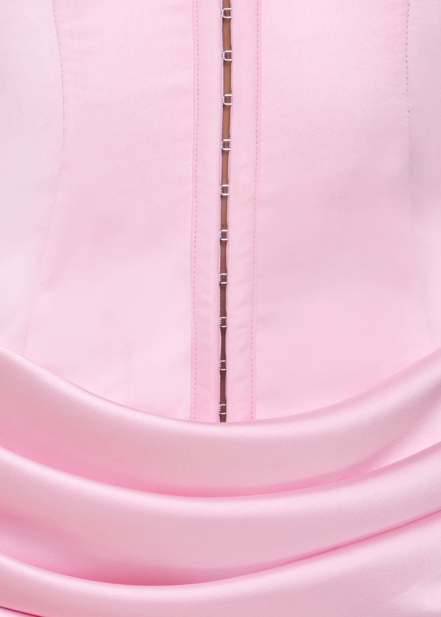 Accidentally In Love Satin Mini Dress - Pink - Image 4