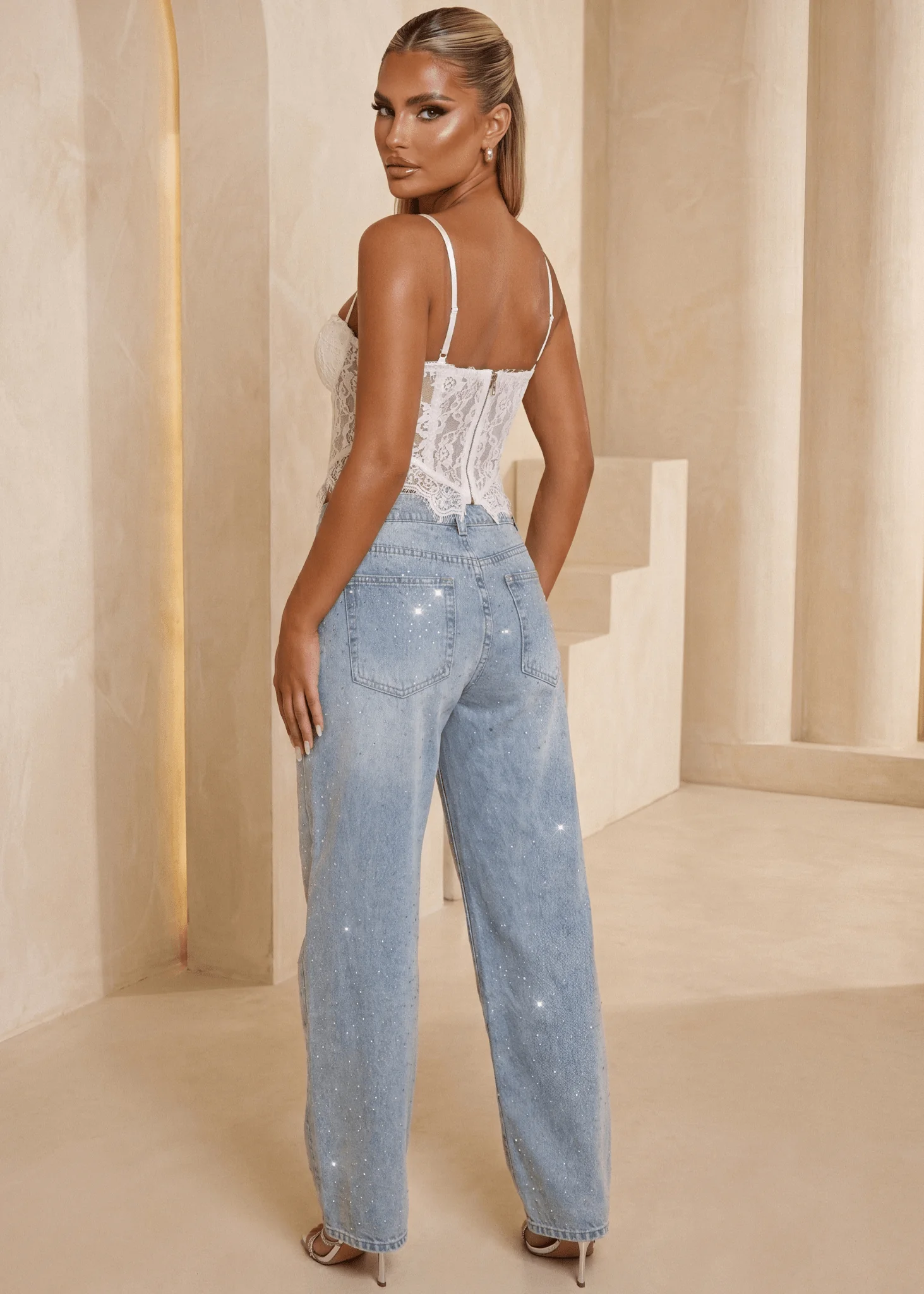 Final Goodbye Lace Corset Top - White - Image 3