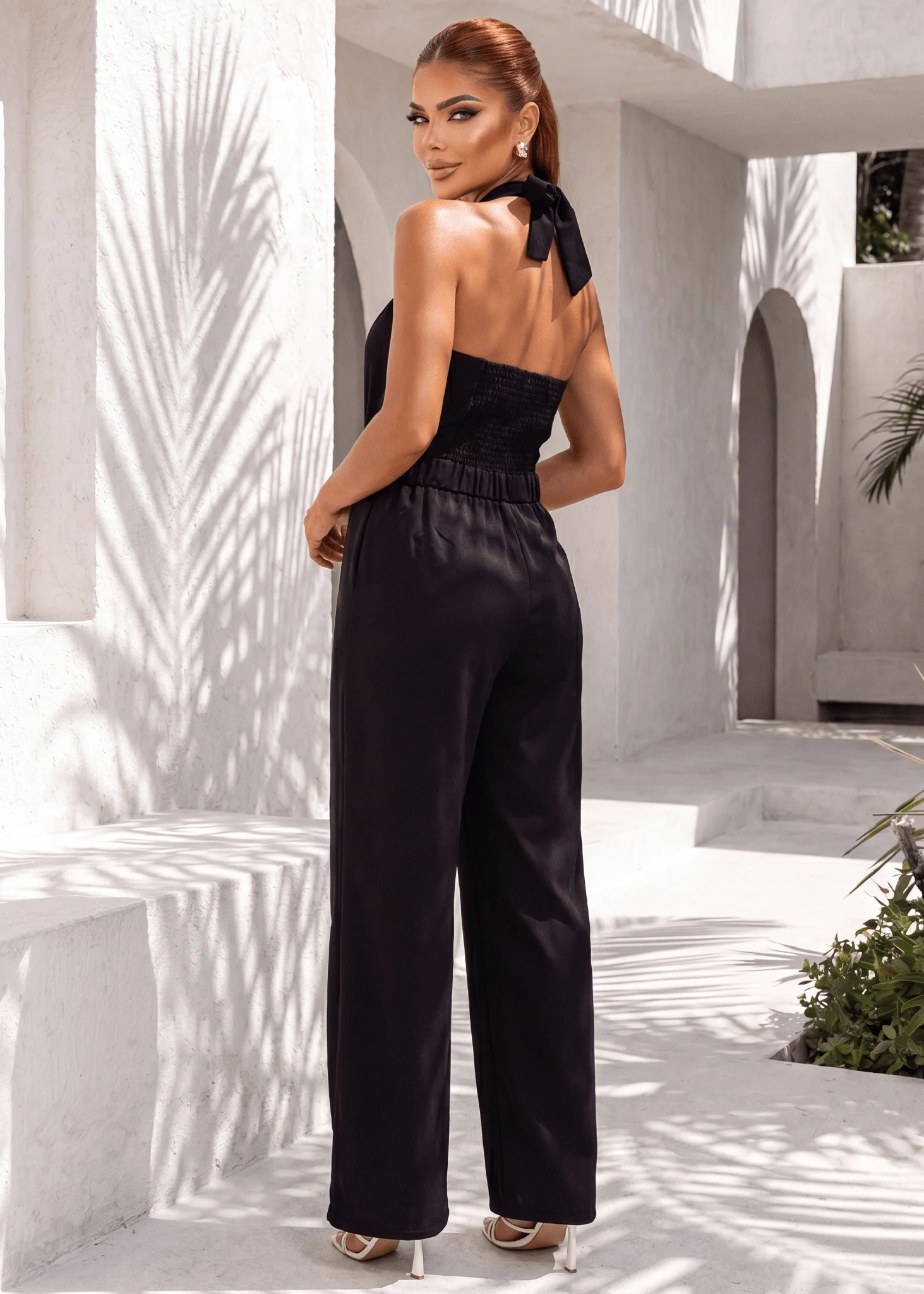 Idle Heart Halterneck Jumpsuit - Black - Image 2