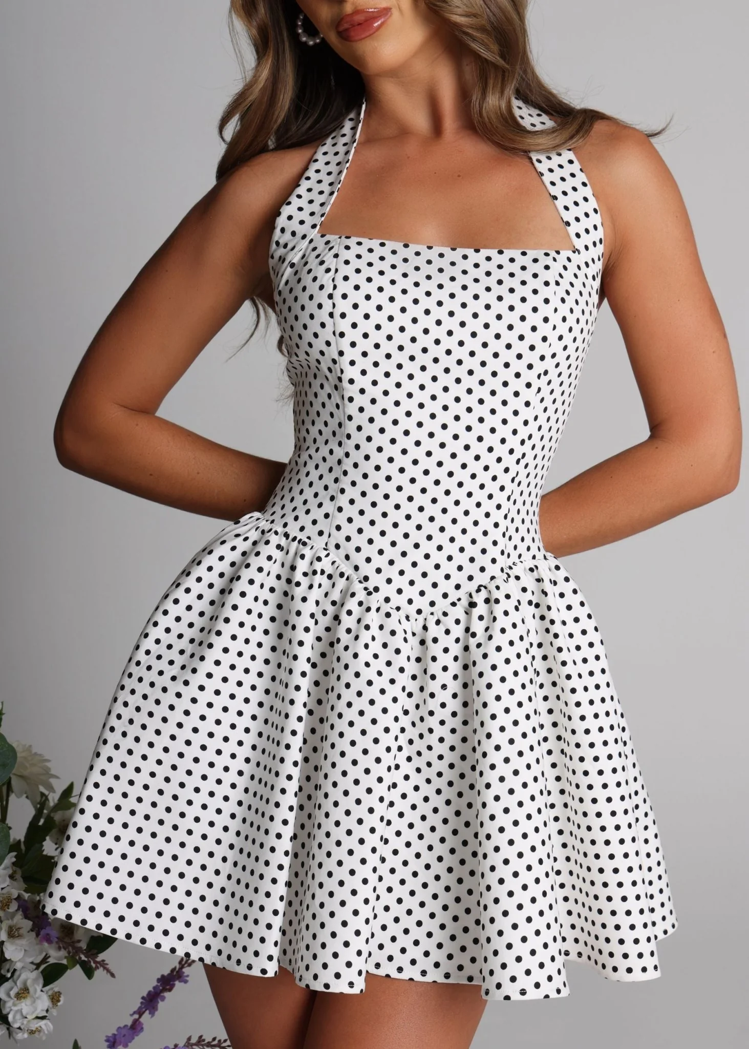 Lift You Up A-Line Mini Dress - Polka Dot - Image 5