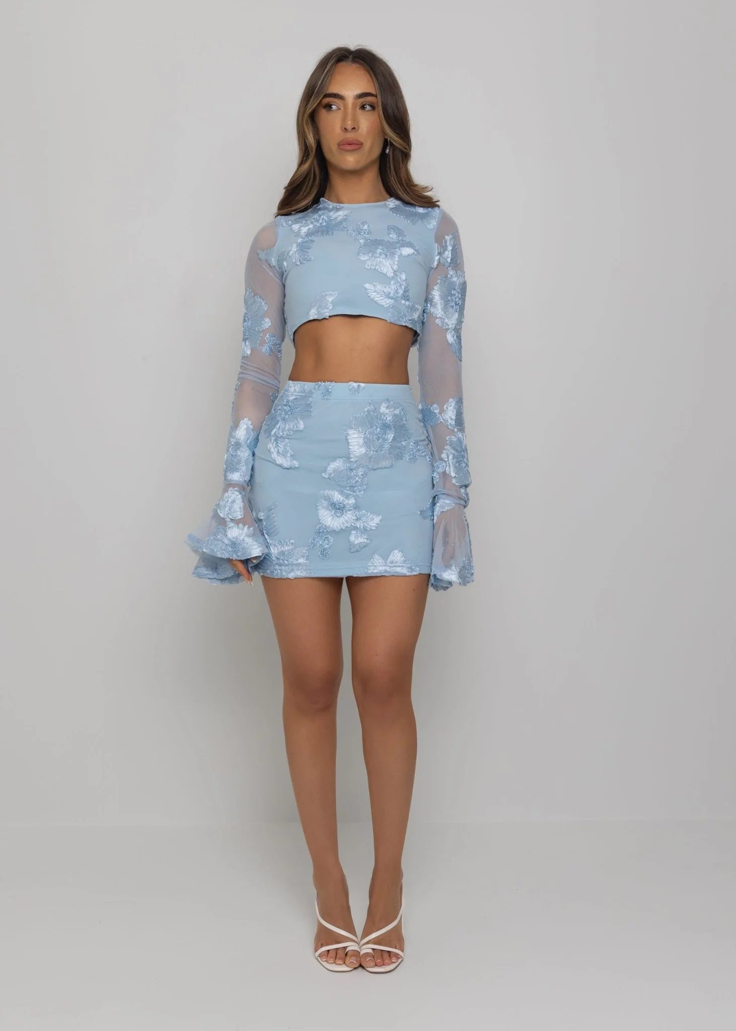 Love Ignited Long Sleeve Two Piece - Blue - Image 7