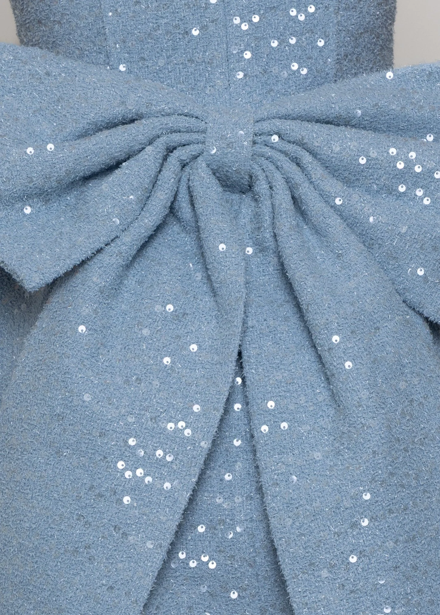 Love Letters Bow Mini Dress - Blue - Image 4