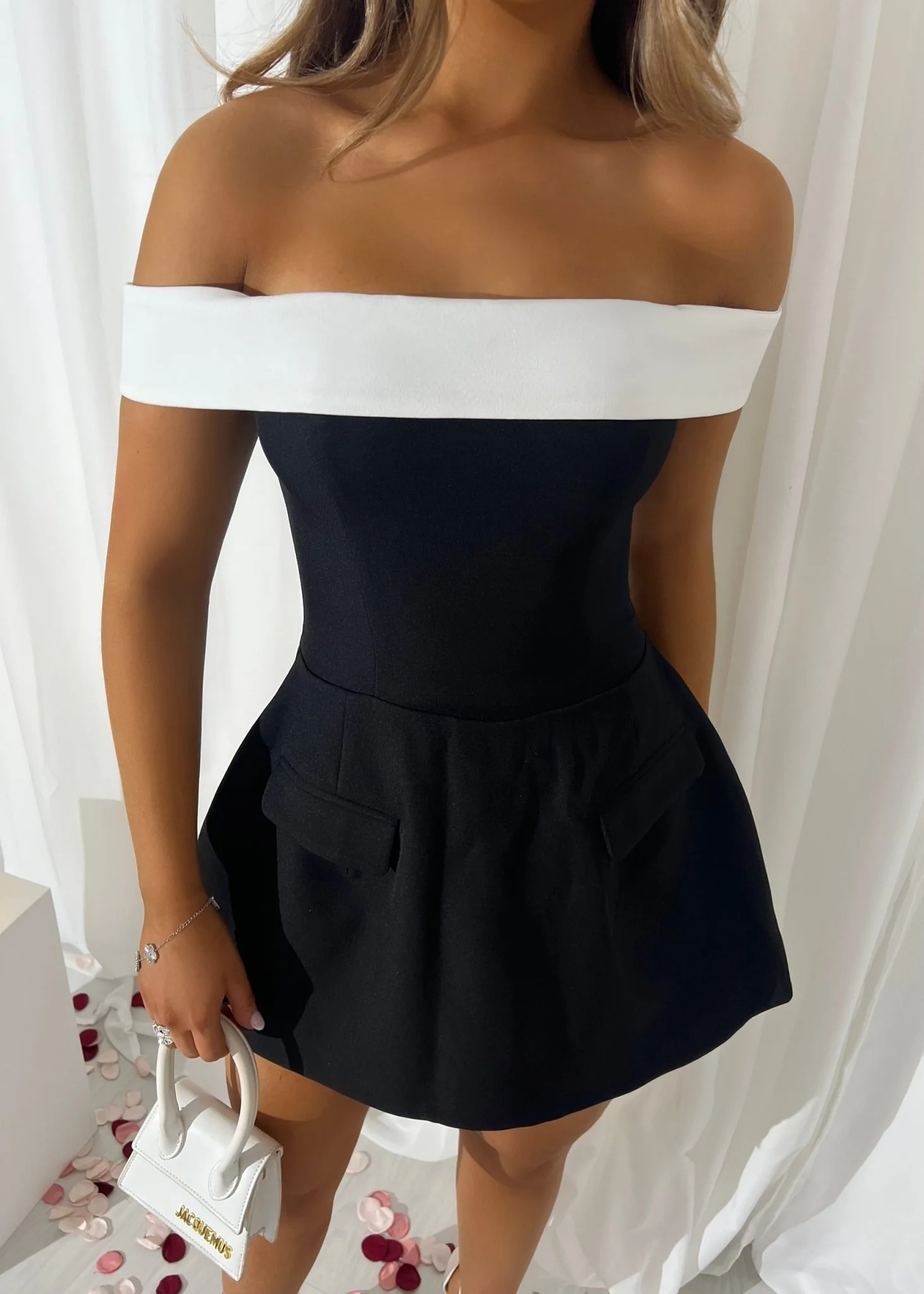 Resist Me Structured Mini Dress - Monochrome - Image 3